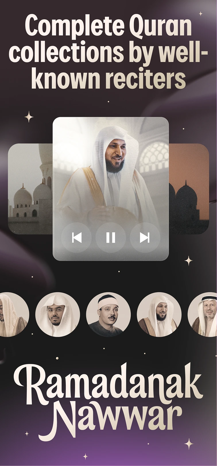 ASO CPP 5 — Complete Quran collections by well-known reciters, Ramadanak Nawwar tagline.